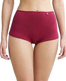 JockeySS04 Women's High Coverage Super Combed Cotton Elastane Stretch Mid Waist Boy Shorts with Concealed Waistband and Stay Fresh Treatment