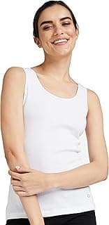 EnamorSleeveless Scoop Neck Regular Length Tank Top For Women - Relaxed Fit, Soft and Breathable Cotton - E025