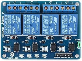 Robocraze 4-Channel Relay Module Board 5V with Optocoupler | Multi-Channel Relay Switch Module for Arduino Compatible Boards, Automation & Control Applications for DIY Electronics Projects