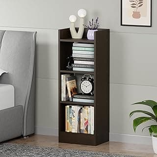 Lukzer 3 Layer Engineered Wood Multipurpose Rack Bookshelf Storage Organizer Stand (MR-010/Wenge/80x33x22cm) - Modern Wenge Bookshelf Storage for Home Organization