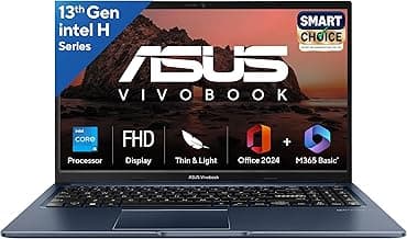ASUS Vivobook 15, Smartchoice,Intel Core i5 13th Gen 13420H,16GB RAM, 512GB SSD, FHD 15.6",Windows 11, Office Home 2024, Quiet Blue, 1.70 kg, X1502VA-BQ836WS,Intel UHD iGPU, M365 Basic (1Year)* Laptop