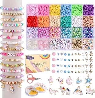 Satmarhz Unicorn Bracelet Making Kit for Girls, Jewellery Making Kit for Kids DIY Bead Set Making, Toys for Girls Age 6-12 Years Old Multicolor