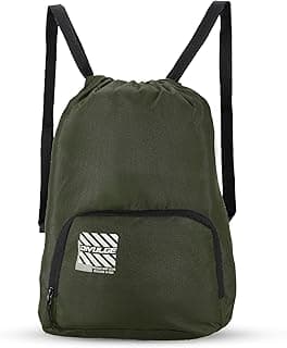 DIVULGE Drawstring Polyester Multi Utility Drawstring Backpack (Beige, 16 L), 24 x 22 x 2 Cm