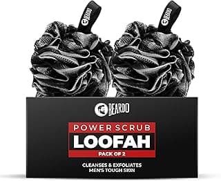 Beardo Power Scrub Large Loofah for bathing for men | Loofah Scrubber Exfoliator removes dead skin & Controls Oil | High Lather Creation | Cleanses & Exfoliates |Pack of 2 | Suitable for all Skin types | Made for Men & Women