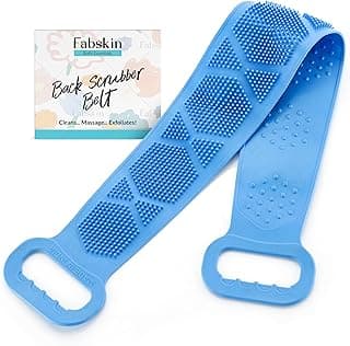 Fabskin Silicone Body Back Scrubber For Bathing | Bath Scrubber For Bathing for Men & Women | Double Side Body Scrub Brush, Bathing Brush for Skin Deep Cleaning Massage All Skin Type