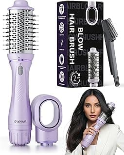 Ownair Hot Air Brush for Hair with Dryer, 4 Heat & Speed Modes, Warm Air Styling, 1200 Watts, Hair Dryer for Women, Styling Brush with 360° Swivel Cord for Easy Styling