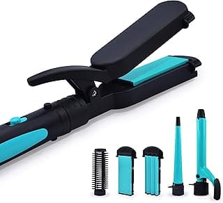 Havells 5-in-1 Multi Styling Kit - Straightener, Curler, Crimper, Conical Curler & Volume Brush | For Multiple Hair Styles | 2 Years Guarantee | Blue/Black | HC4045