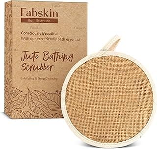 Fabskin Loofah Body Bath Scrub/Scrubber For Bathing | For Men & Women | Made of Natural Organic Jute Fabric | Exfoliating & Deep Cleaning